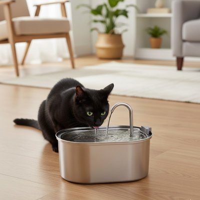 Fontaine à eau Chat | Filtration Continue - Au comptoir des chats