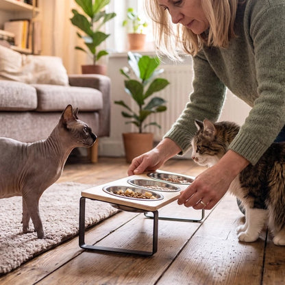 Gamelle Chat surélevée | Confort Optimal - Au comptoir des chats