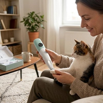 Tondeuse chat | Silencieuse Professionnelle - Au comptoir des chats