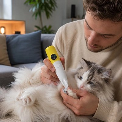 Tondeuse chat | Silencieuse Professionnelle - Au comptoir des chats